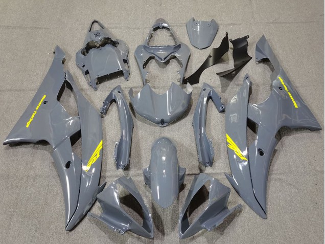 2008-2016 Nardo Grey High Viz Yellow Decals Yamaha R6 Motorcycle Fairings Canada