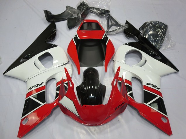 1998-2002 Red White Glossy Black OEM Style Yamaha R6 Motorcycle Fairings Canada