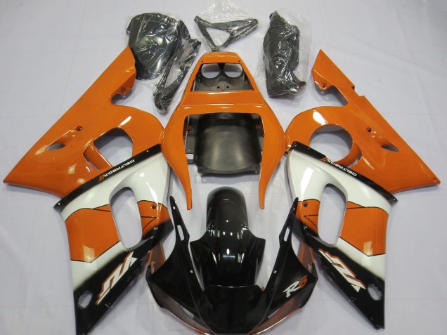 1998-2002 Orange White Glossy Black Yamaha R6 Motorcycle Fairings Canada