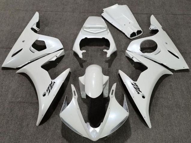 2005 Pearl White Yamaha R6 Motorcycle Fairings Canada