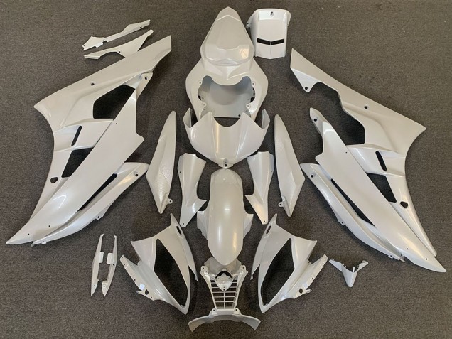 2006-2007 Pearl White Yamaha R6 Motorcycle Fairings Canada