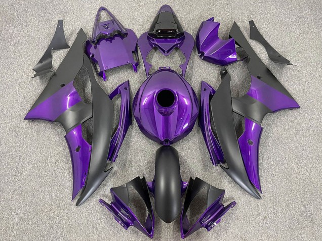 2008-2016 Purple Matte Black Yamaha R6 Motorcycle Fairings Canada