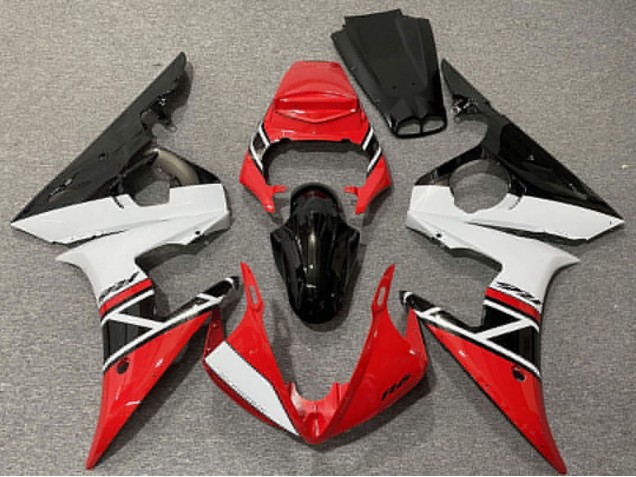 2003-2004 Red White Glossy Black Yamaha R6 Motorcycle Fairings Canada
