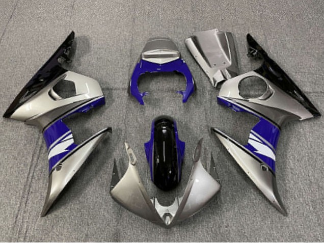 2003-2004 Silver Blue Glossy Black Yamaha R6 Motorcycle Fairings Canada