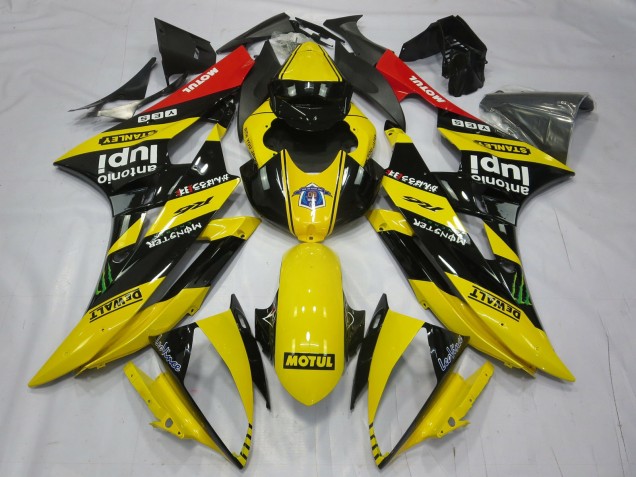2006-2007 Yellow Black Red Motul Monster Yamaha R6 Motorcycle Fairings Canada