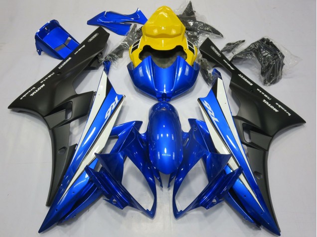 2006-2007 Yellow Blue White Matte Black Motul Yamaha R6 Motorcycle Fairings Canada
