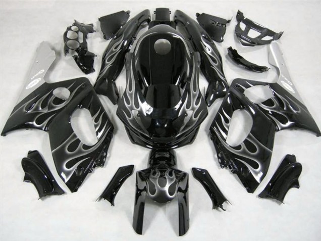 1996-2007 Glossy Black Silver Flame Yamaha YZF600 Motorcycle Fairings Canada