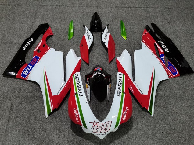 2015-2017 White Red Green Glossy Black Generali Tim 69 Ducati 959 1299 Motorcycle Fairings Canada