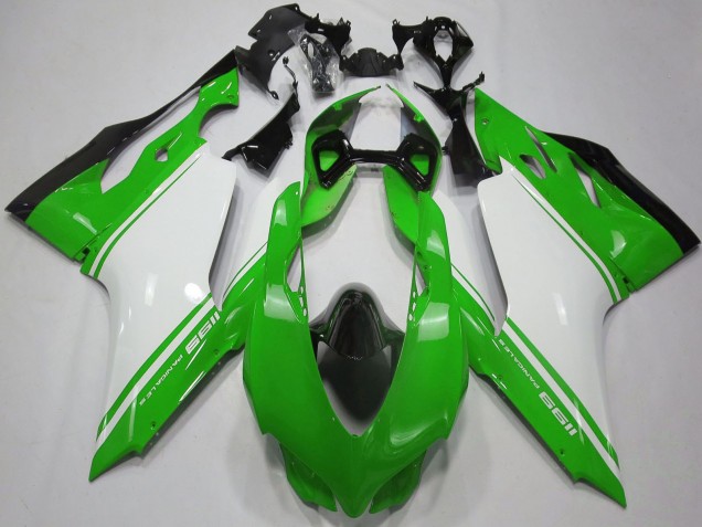 2011-2014 Glossy Green White Black Ducati 1199 Motorcycle Fairings Canada
