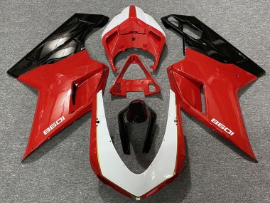2007-2014 White Red Black Ducati 1098 Motorcycle Fairings Canada