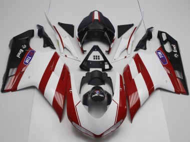 2007-2014 White Red Glossy Black Ducati 848 1098 1198 Motorcycle Fairing Canada