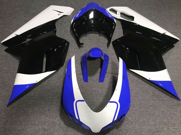 2007-2014 White Blue Glossy Black Ducati 848 1098 1198 Motorcycle Fairing Canada