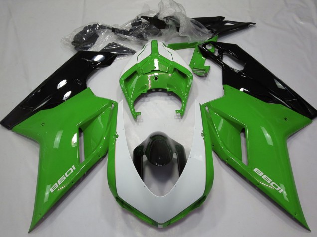 2007-2014 Green Black White Ducati 1098 Motorcycle Fairings Canada