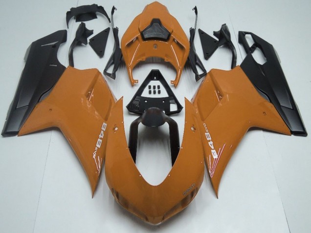 2007-2014 Brown Matte Black Ducati 848 Motorcycle Fairings Canada
