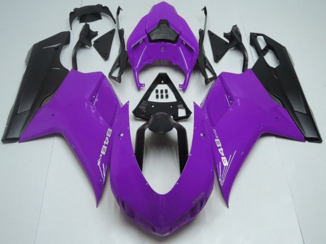 2007-2014 Purple Matte Black Ducati 848 Motorcycle Fairings Canada