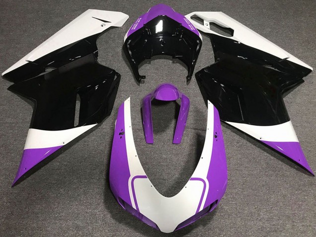 2007-2014 White Purple Glossy Black Ducati 848 1098 1198 Motorcycle Fairings Canada