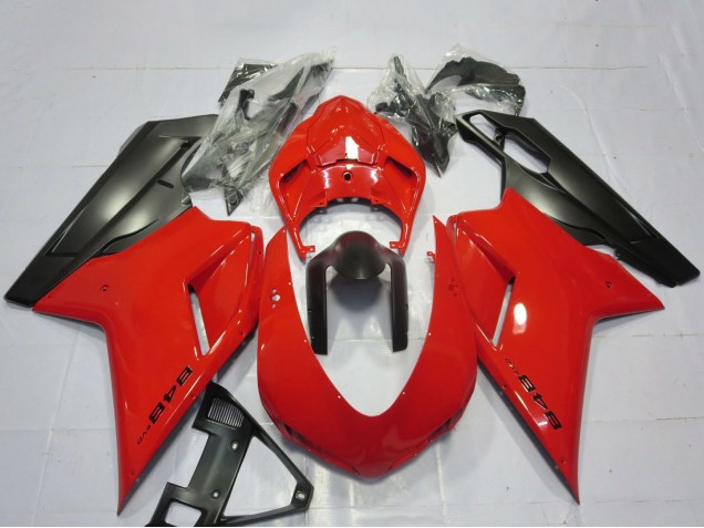 2007-2014 Red Matte Black Ducati 848 Motorcycle Fairings Canada