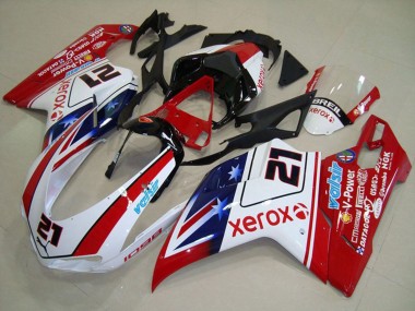 2007-2014 White Red Black Blue Star Xerox 21 Ducati 1098 Motorcycle Fairings Canada