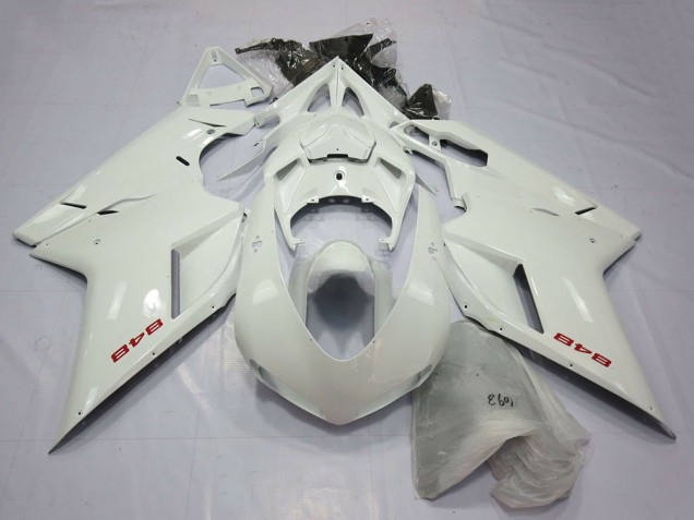 2007-2014 Pearl White Ducati 848 Motorcycle Fairings Canada