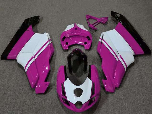 2003-2004 White Pink Glossy Black Ducati 749 999 Motorcycle Fairings Canada
