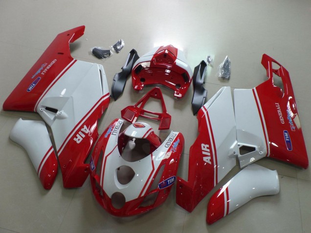 2003-2004 White Red Air Generali Tim Ducati 749 999 Motorcycle Fairings Canada