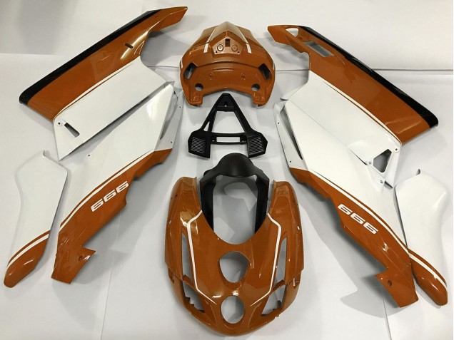 2003-2004 White Brown Black Ducati 999 Motorcycle Fairings Canada