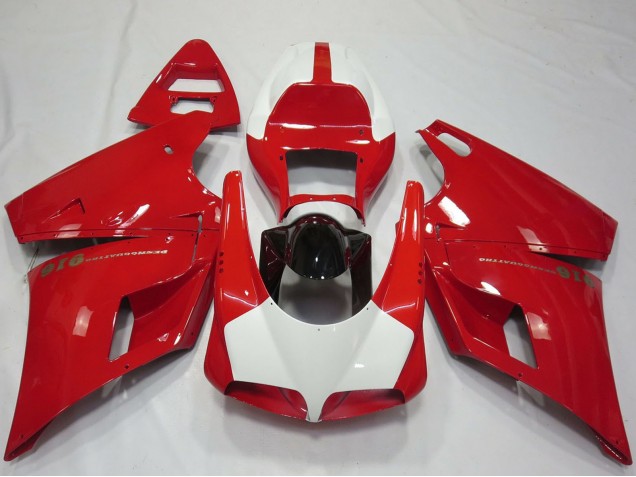 1993-2005 Red White Glossy Black Performance Ducati 916 Motorcycle Fairings Canada