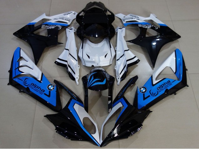 2009-2014 White Blue Glossy Black Alpha BMW S1000RR Motorcycle Fairings Canada
