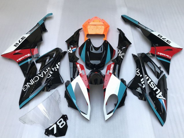 2009-2014 White Blue Red Orange Motul Austin Racing BMW S1000RR Motorcycle Fairings Canada