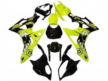 2009-2014 High Viz Yellow Glossy Black Shark BMW S1000RR Motorcycle Fairings Canada