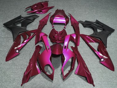 2009-2014 Dark Hot Pink Matte Black BMW S1000RR Motorcycle Fairings Canada