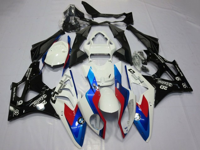 2009-2014 White Red Blue Glossy Black Castrol OEM Style BMW S1000RR Motorcycle Fairings Canada