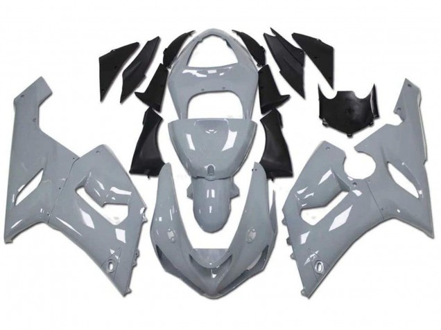 2005-2006 Nardo Grey Kawasaki ZX6R Motorcycle Fairings Canada
