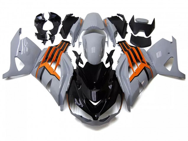 2012-2024 Nardo Grey Orange Black Kawasaki ZX14R ZZR1400 Motorcycle Fairings Canada