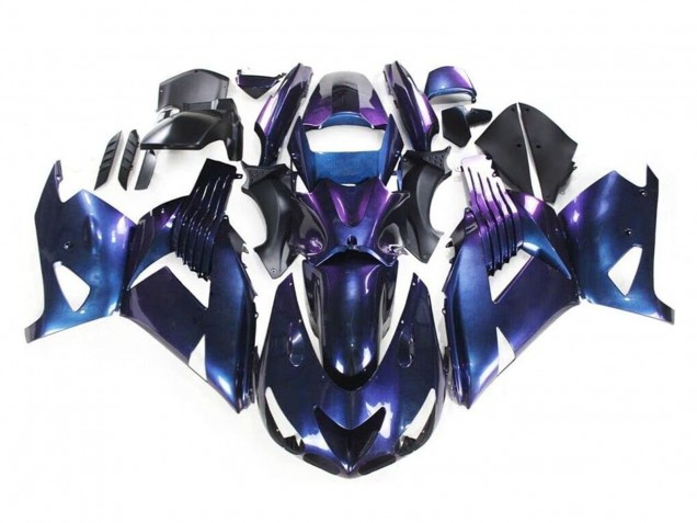 2006-2011 Chameleon Blue Purple Kawasaki ZX14R ZZR1400 Motorcycle Fairings Canada