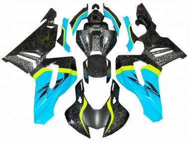2020-2023 Light Blue Yellow Black Forged Carbon Fiber Honda CBR1000RR-R Motorcycle Fairings Canada