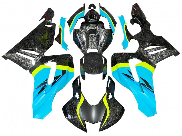 2020-2023 Light Blue Yellow Black Forged Carbon Fiber Honda CBR1000RR-R Motorcycle Fairings Canada