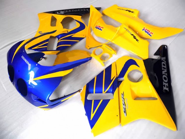 1987-1989 Yellow Blue Glossy Black Honda CBR400RR NC23 Motorcycle Fairings Canada