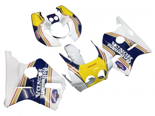 1987-1989 White Yellow Blue Rothmans Honda CBR400RR NC23 Motorcycle Fairings Canada