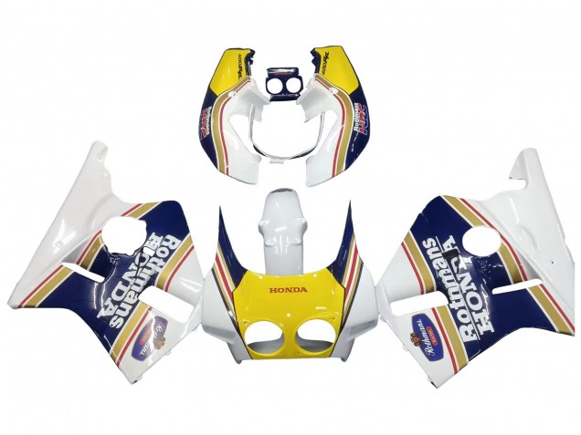 1987-1989 White Yellow Blue Rothmans Honda CBR400RR NC23 Motorcycle Fairings Canada