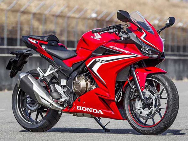 2022 Red White Glossy Black Stripe Honda CBR400R Motorcycle Fairings Canada