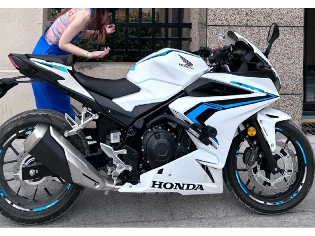 2022 White Blue Honda CBR400R Motorcycle Fairings Canada