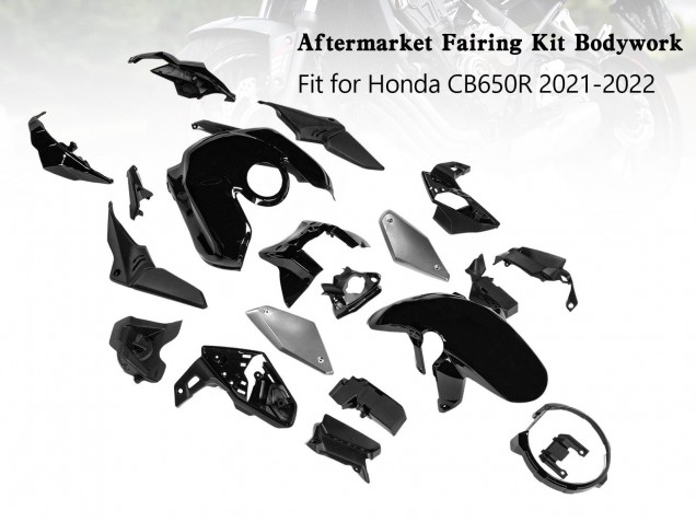 2019-2022 Glossy Black Honda CB650R Motorcycle Fairings Canada