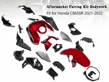 2019-2022 Black Red Honda CB650R Motorcycle Fairings Canada