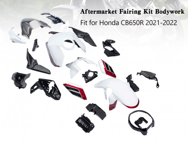 2019-2022 White Black Red Honda CB650R Motorcycle Fairings Canada