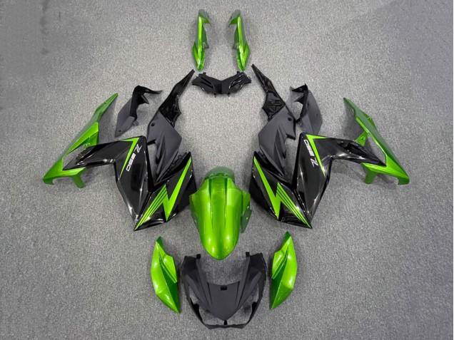 2015-2016 Green Glossy Black Kawasaki Z250/Z300 Motorcycle Fairings Canada