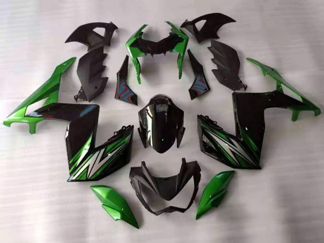 2015-2016 Green Black White Kawasaki Z250/Z300 Motorcycle Fairings Canada