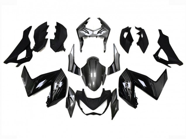 2015-2016 Glossy Black Grey Kawasaki Z250/Z300 Motorcycle Fairings Canada