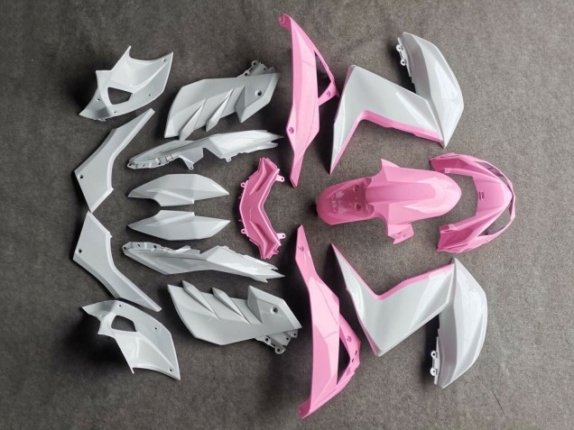 2015-2016 White Pink Kawasaki Z250/Z300 Motorcycle Fairings Canada