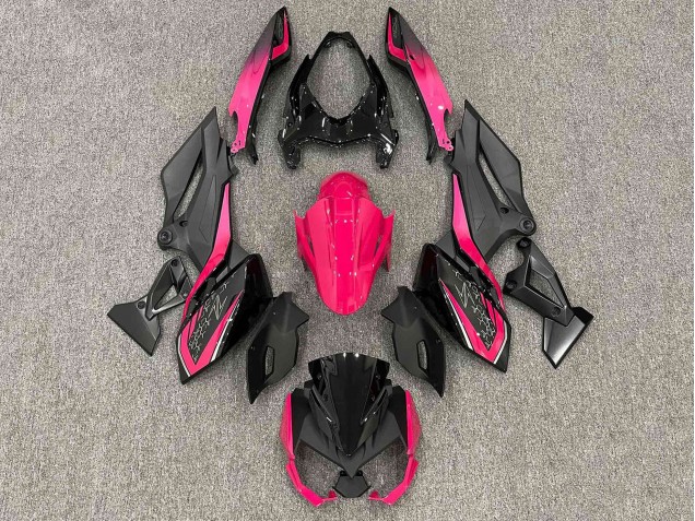 2018-2024 Matte Black Bright Pink Kawasaki Z400 Motorcycle Fairings Canada